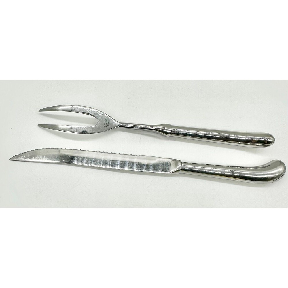 Towle 2 pc Stainless Steel Carving Set, Carving Knife and Fork Cutlery